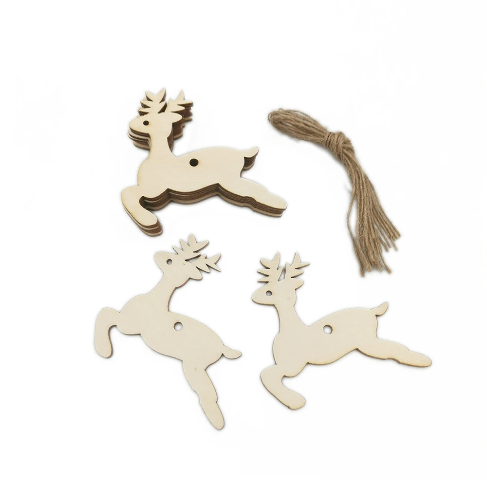 10pcs Wooden Reindeer Cutouts for Wooden Crafts Christmas Tree Ornaments Hanging Decoration
10pcs Wooden Reindeer Cutouts for Wooden Crafts Christmas Tree Ornaments Hanging Decoration