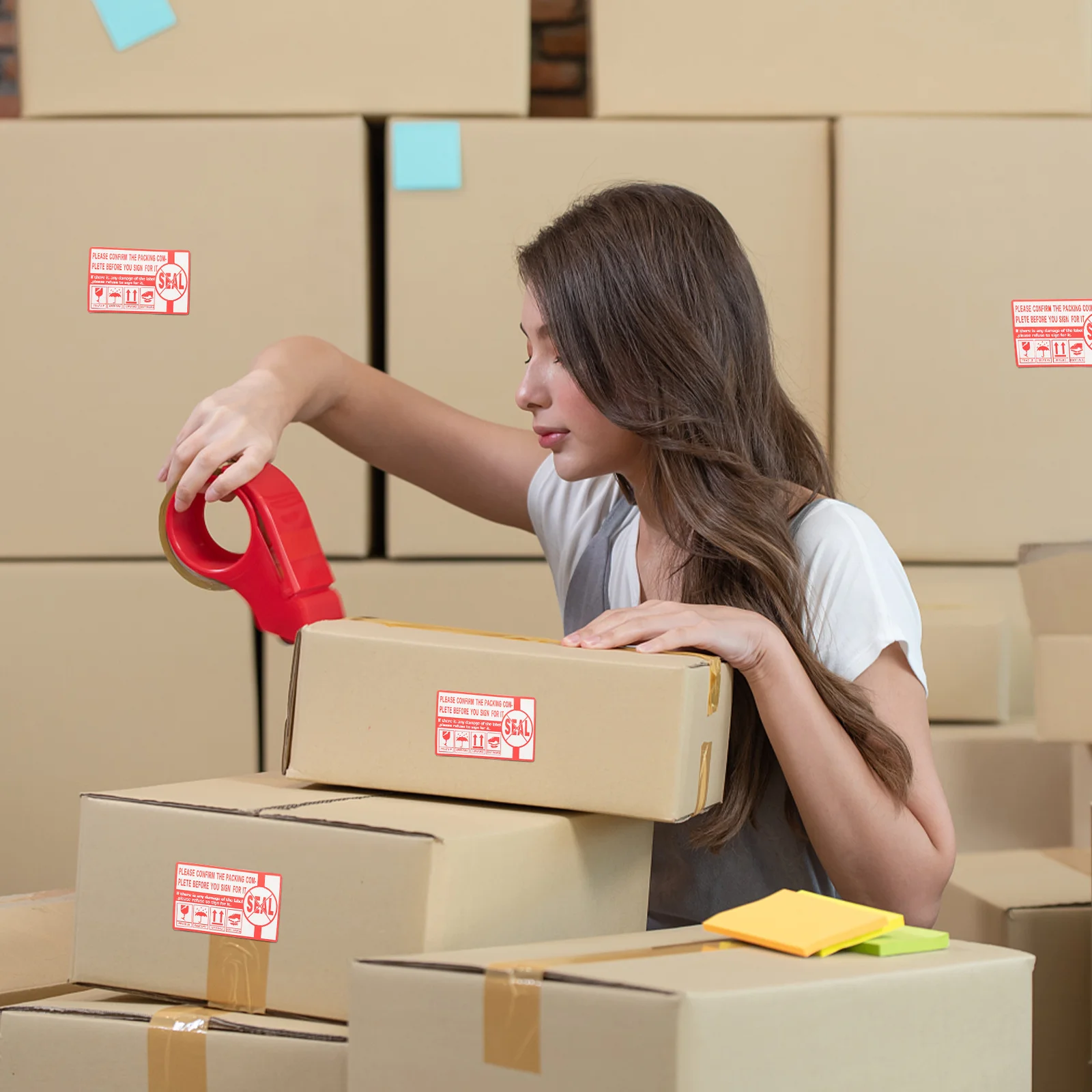 1 Roll Shipping Warning Labels Adhesive Red White Strong Package Warning Stickers Packing Sealing Decals Practical
1 Roll Shipping Warning Labels Adhesive Red White Strong Package Warning Stickers Packing Sealing Decals Practical