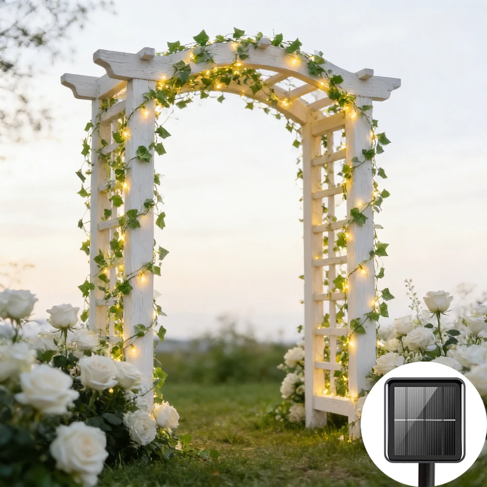 Solar Artificial Sunflower Rose String Light Garland Fairy String Lights Green Leaf Vine Light for Garden Party Wedding Decor
Solar Artificial Sunflower Rose String Light Garland Fairy String Lights Green Leaf Vine Light for Garden Party Wedding Decor