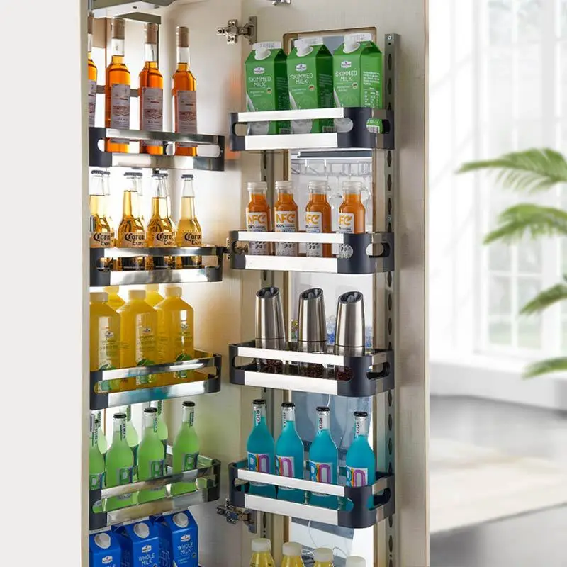 Multi-layer cabinets, pull baskets, kitchen, ultra-narrow side-mounted snacks, high-depth shelves
Multi-layer cabinets, pull baskets, kitchen, ultra-narrow side-mounted snacks, high-depth shelves