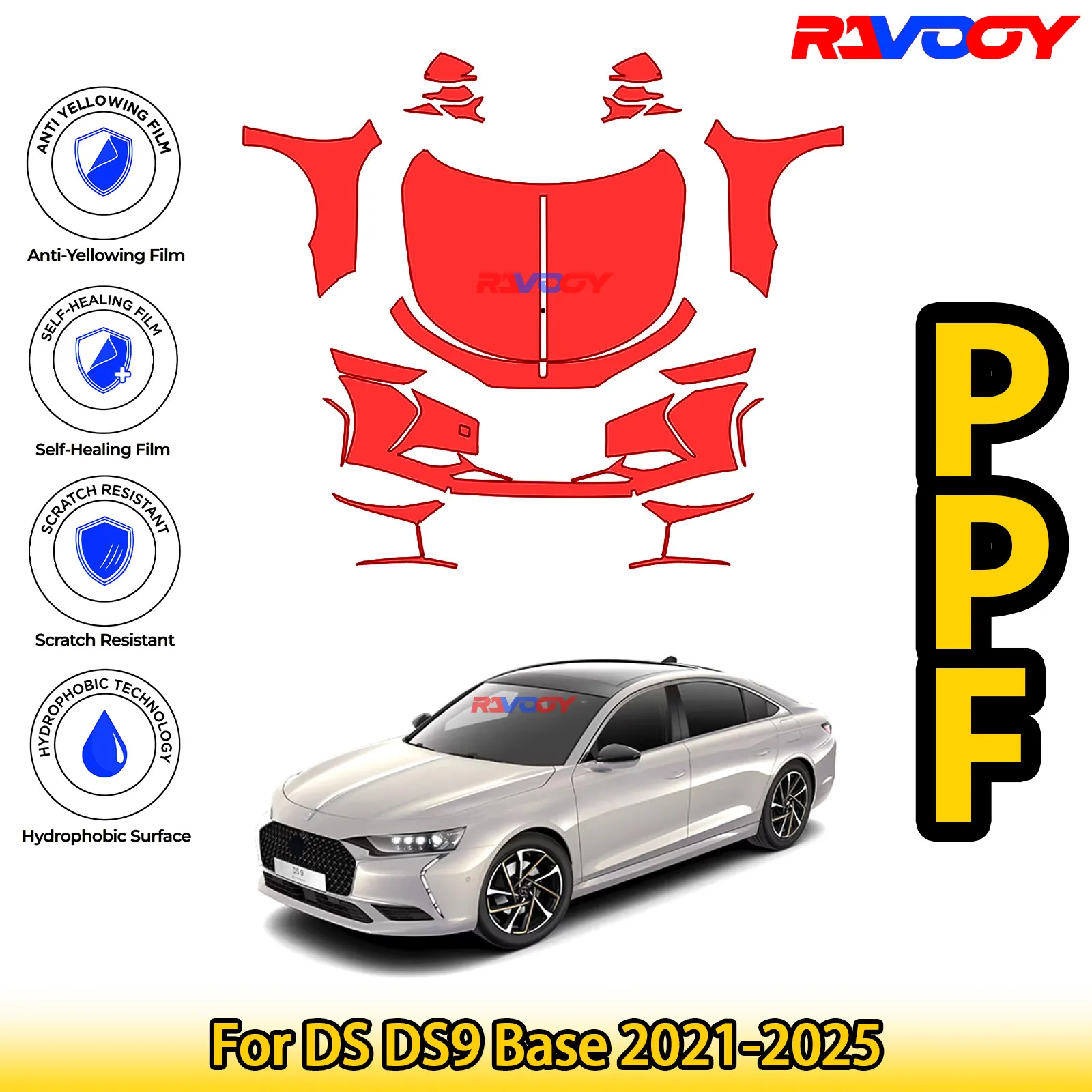 Для DS DS9 Base 2021-2025 глянцевая матовая черная предварительно вырезанная передняя пленка PPF, защитная пленка для краски
Для DS DS9 Base 2021-2025 глянцевая матовая черная предварительно вырезанная передняя пленка PPF, защитная пленка для краски