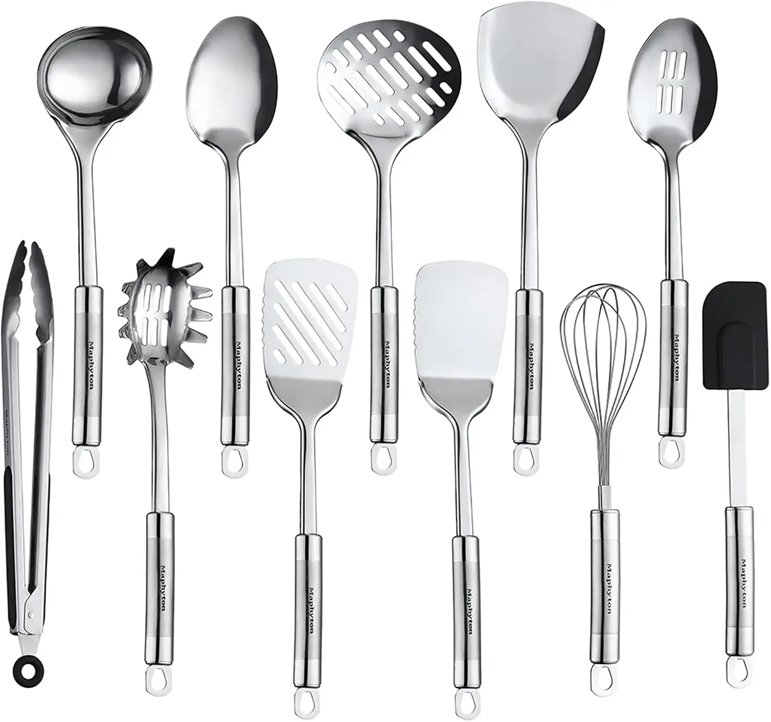 11-Piece Stainless Steel Kitchen Utensil Set with Nonstick Tools, Spatula, and Gift Box
11-Piece Stainless Steel Kitchen Utensil Set with Nonstick Tools, Spatula, and Gift Box