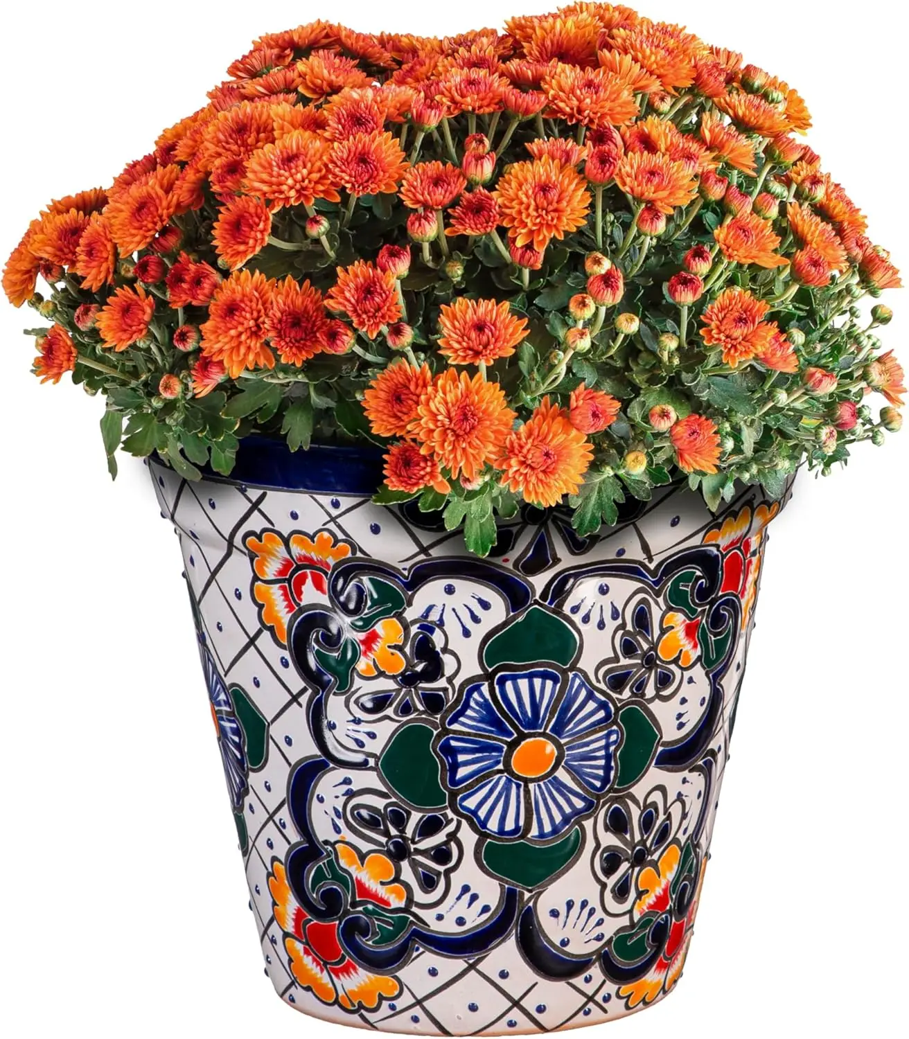 Talavera Mexican Pottery Ceramic Floral Classic Top Planter for Indoor Outdoor Plants Succulents, 10 Inch
Talavera Mexican Pottery Ceramic Floral Classic Top Planter for Indoor Outdoor Plants Succulents, 10 Inch