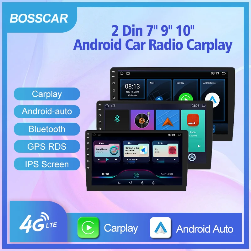 BOSSCAR 7/9/10Inch Car Radio GPS 2Din Touchscreen HD Android Carplay Universal Wireless Multimedia Video Player MP5 Autoradio
BOSSCAR 7/9/10Inch Car Radio GPS 2Din Touchscreen HD Android Carplay Universal Wireless Multimedia Video Player MP5 Autoradio