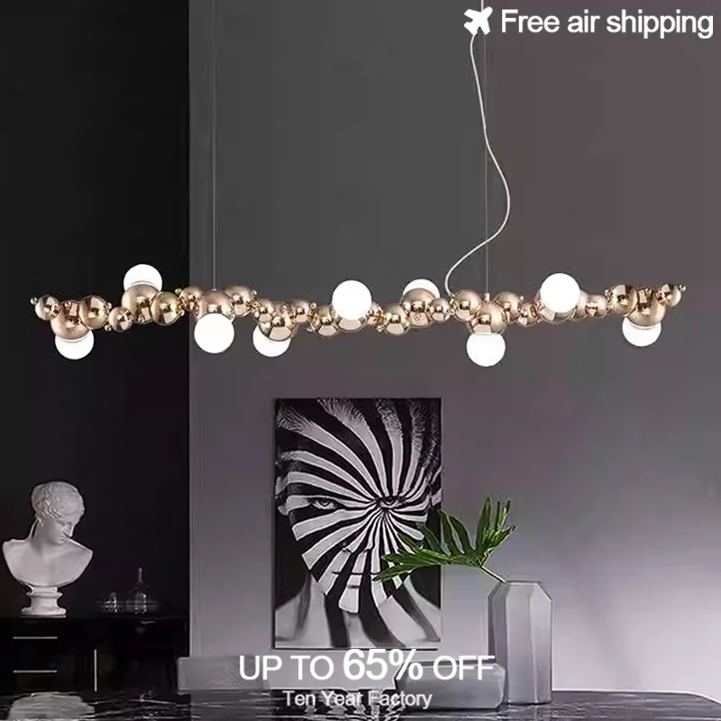 Luxury Modern LED Pendant Light with Gold Chrome Finish and Glass Globe for Dining Room Decorative Hanging Ceiling Lighting
Luxury Modern LED Pendant Light with Gold Chrome Finish and Glass Globe for Dining Room Decorative Hanging Ceiling Lighting