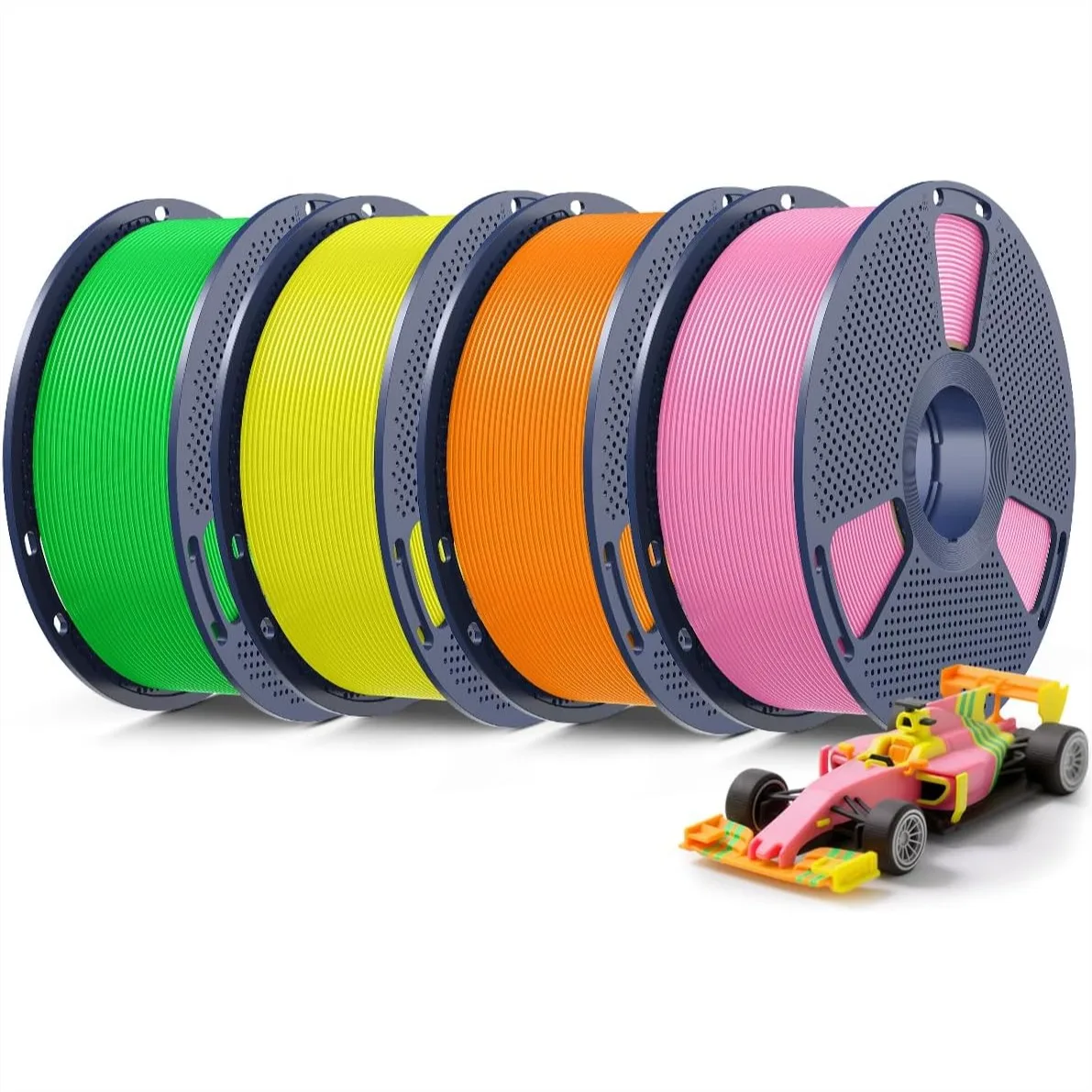 PLA+2.0 3D Printer Filament Bundle, High Speed Printing, Stronger Than PLA+, 1.75mm 4KG 4 Packs Pink+Orange+Yellow+Green
PLA+2.0 3D Printer Filament Bundle, High Speed Printing, Stronger Than PLA+, 1.75mm 4KG 4 Packs Pink+Orange+Yellow+Green