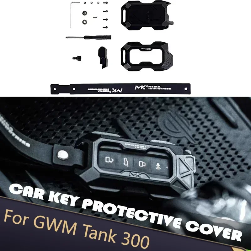 Fit for Tank 300 500 Car Key Protective Cover Modified Mecha Style CNC Aluminum-magnesium Alloy Anti-fall Key Bag Upgrade Parts
Fit for Tank 300 500 Car Key Protective Cover Modified Mecha Style CNC Aluminum-magnesium Alloy Anti-fall Key Bag Upgrade Parts