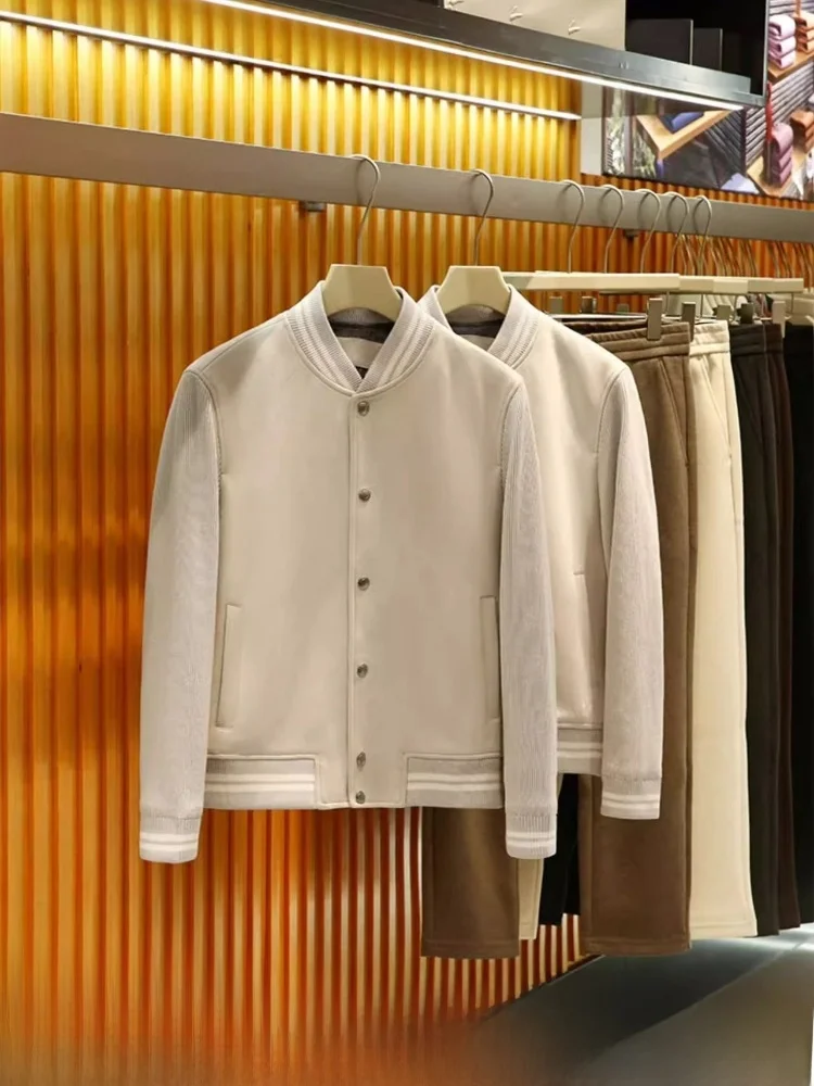 Модный вязаный замшевый джет с бейсбольным воротником для мужчин, тяжелая осенне-зимняя верхняя одежда, универсальная молодежная полиэстеровая одежда...
Модный вязаный замшевый джет с бейсбольным воротником для мужчин, тяжелая осенне-зимняя верхняя одежда, универсальная молодежная полиэстеровая одежда...