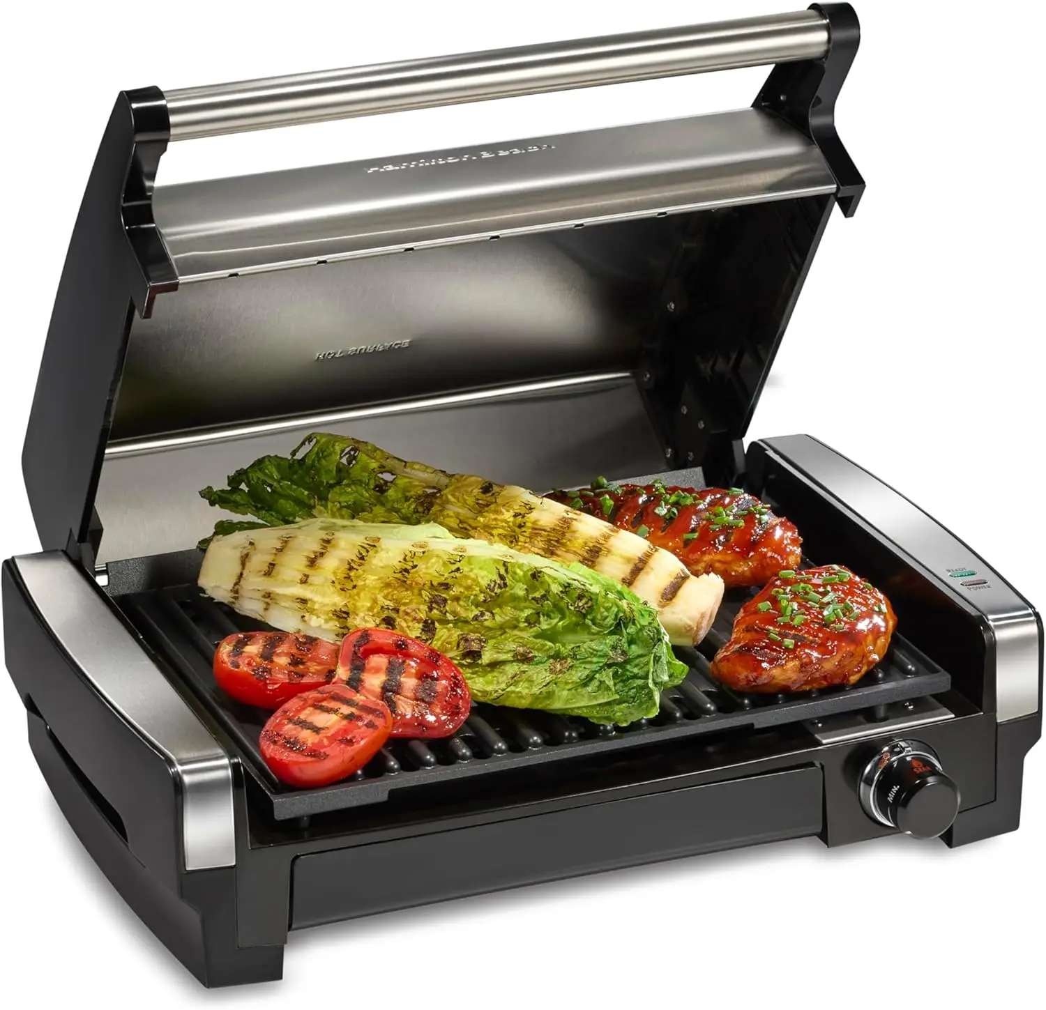 Indoor Electric Grill with 450°F Searing Heat, 118 sq.in. Nonstick PFAS-Free Surface, Serves 6, Easy Clean
Indoor Electric Grill with 450°F Searing Heat, 118 sq.in. Nonstick PFAS-Free Surface, Serves 6, Easy Clean
