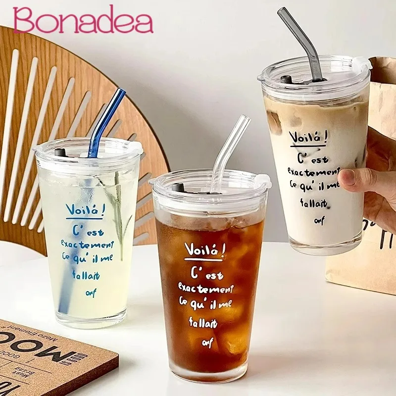 Creative Glass Cup With Lid And Straw Coffee Glasses Cup Milk Juice Glass Cups Water Glass Cups Mugs Glass Of Coffee To Go
Creative Glass Cup With Lid And Straw Coffee Glasses Cup Milk Juice Glass Cups Water Glass Cups Mugs Glass Of Coffee To Go