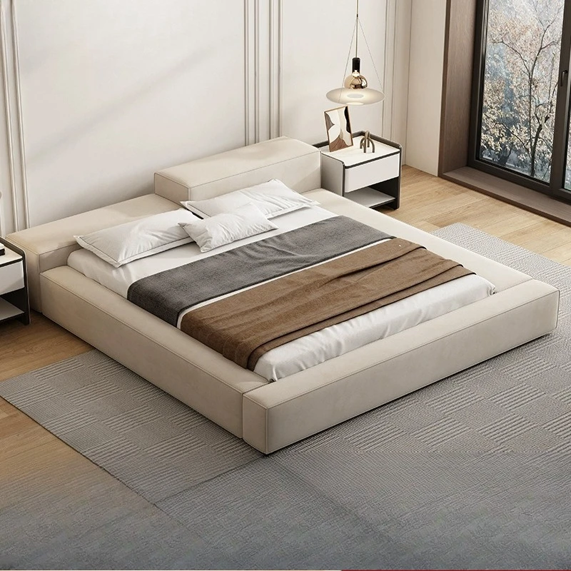 Tatami fabric bed villa large flat master bedroom tofu block matte fleece floor-to-ceiling double bed
Tatami fabric bed villa large flat master bedroom tofu block matte fleece floor-to-ceiling double bed