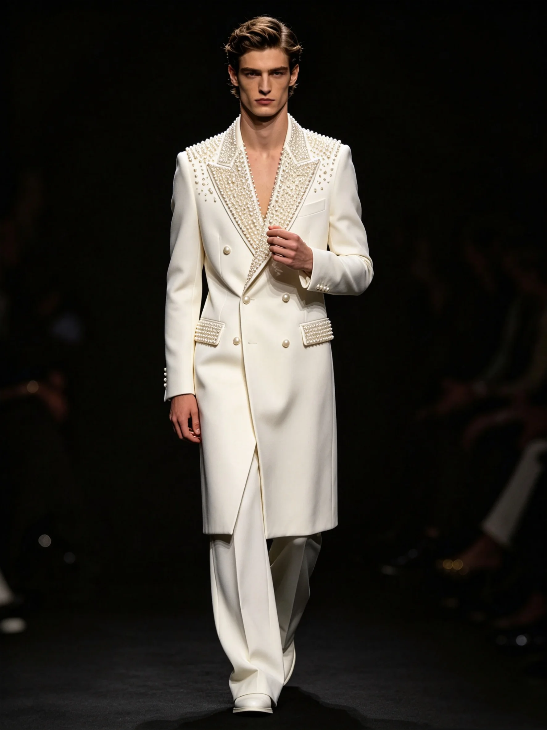 White Pearls Luxury Men Suits Set 2 Pcs Long Blazer+Pants Trousers Wedding Tuxedo Formal Office Business Jacket Prom Coat
White Pearls Luxury Men Suits Set 2 Pcs Long Blazer+Pants Trousers Wedding Tuxedo Formal Office Business Jacket Prom Coat