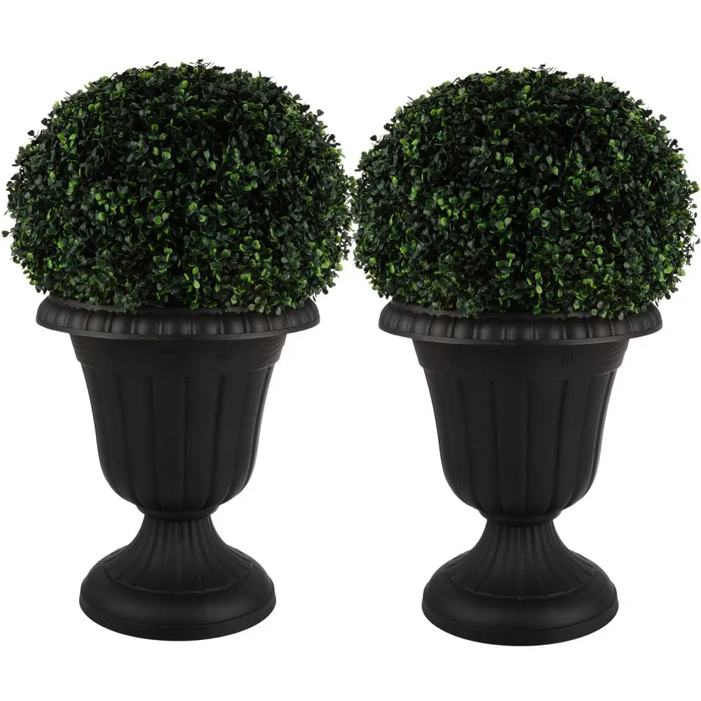 Набор из 2 пластиковых кашпо-урн Pure Garden, 16x18 дюймов, для декора интерьера, улицы или веранды, черные
Набор из 2 пластиковых кашпо-урн Pure Garden, 16x18 дюймов, для декора интерьера, улицы или веранды, черные