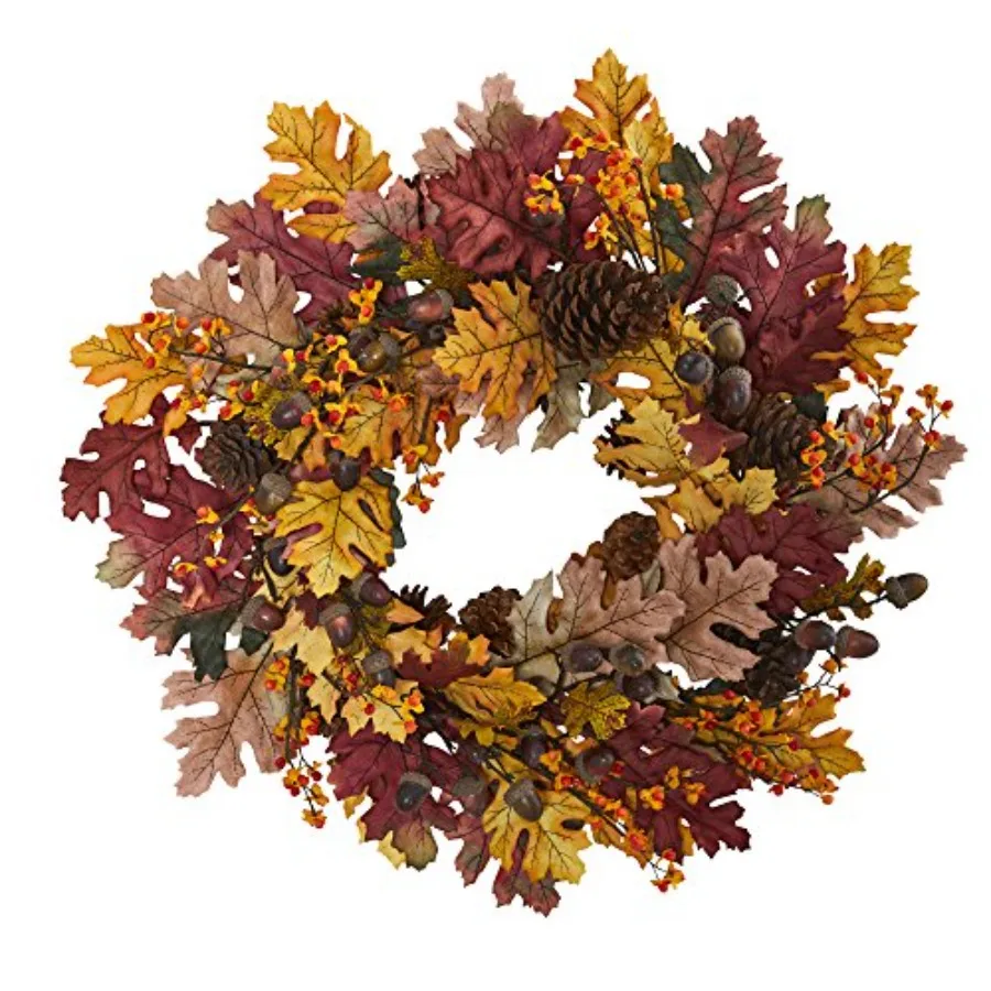 24in. Oak Leaf, Acorn Pine Wreath
24in. Oak Leaf, Acorn Pine Wreath