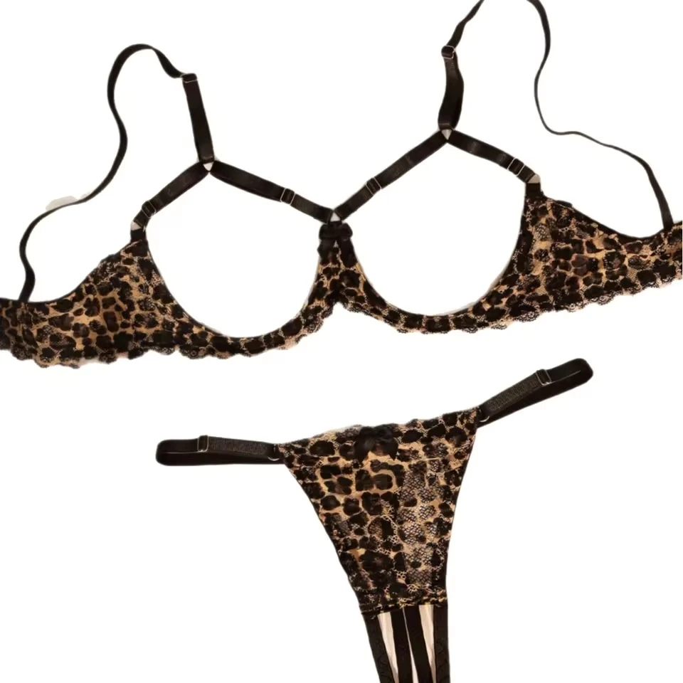 Leopard Lace Sexy Hollow Out Bra Crotchless Open Panty Lingerie Sets For Women Lady Female Outfit Sexy Erotic Suits Set
Leopard Lace Sexy Hollow Out Bra Crotchless Open Panty Lingerie Sets For Women Lady Female Outfit Sexy Erotic Suits Set