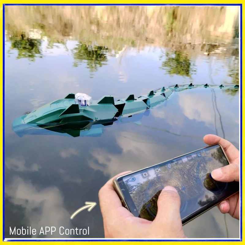 Remote Control Mechanical Python WiFi APP Controlled With Camera Water Educational Interactive Toy For Kids Outdoor Pool Lake