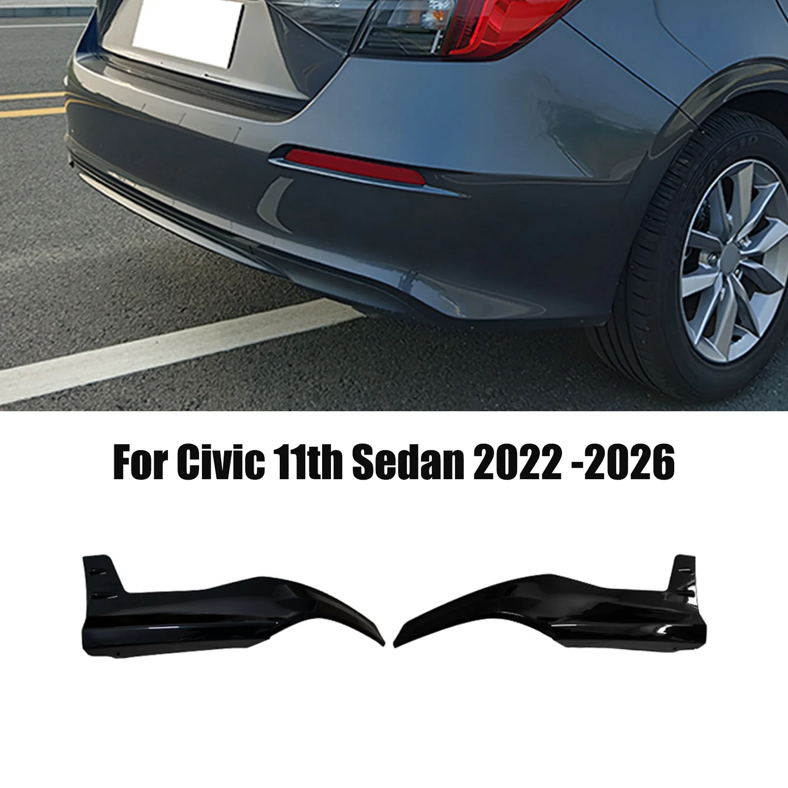 For Civic 11th Sedan 2022 -2026 Rear Bumper Lower Side Corner Spoiler Lower Guard Diffuser Splitter Glossy Black White
For Civic 11th Sedan 2022 -2026 Rear Bumper Lower Side Corner Spoiler Lower Guard Diffuser Splitter Glossy Black White