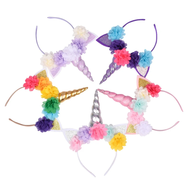 Girls Flower Unicorn Hair Hoop Fairy Floral Horn Headpiece Stylish Party Headdress for Birthday Celebration Cosplay Photoshoot
Girls Flower Unicorn Hair Hoop Fairy Floral Horn Headpiece Stylish Party Headdress for Birthday Celebration Cosplay Photoshoot