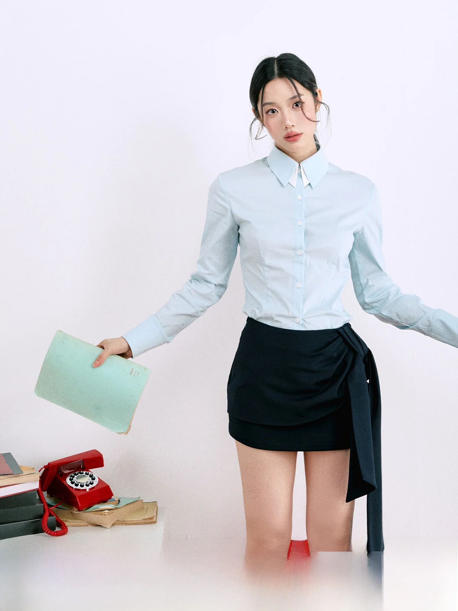 Ele Knot f Skirt Women's Autumn Straight Tube ort Skirt Comfortable Polyester Fabric Midi Length Skirt
Ele Knot f Skirt Women's Autumn Straight Tube ort Skirt Comfortable Polyester Fabric Midi Length Skirt