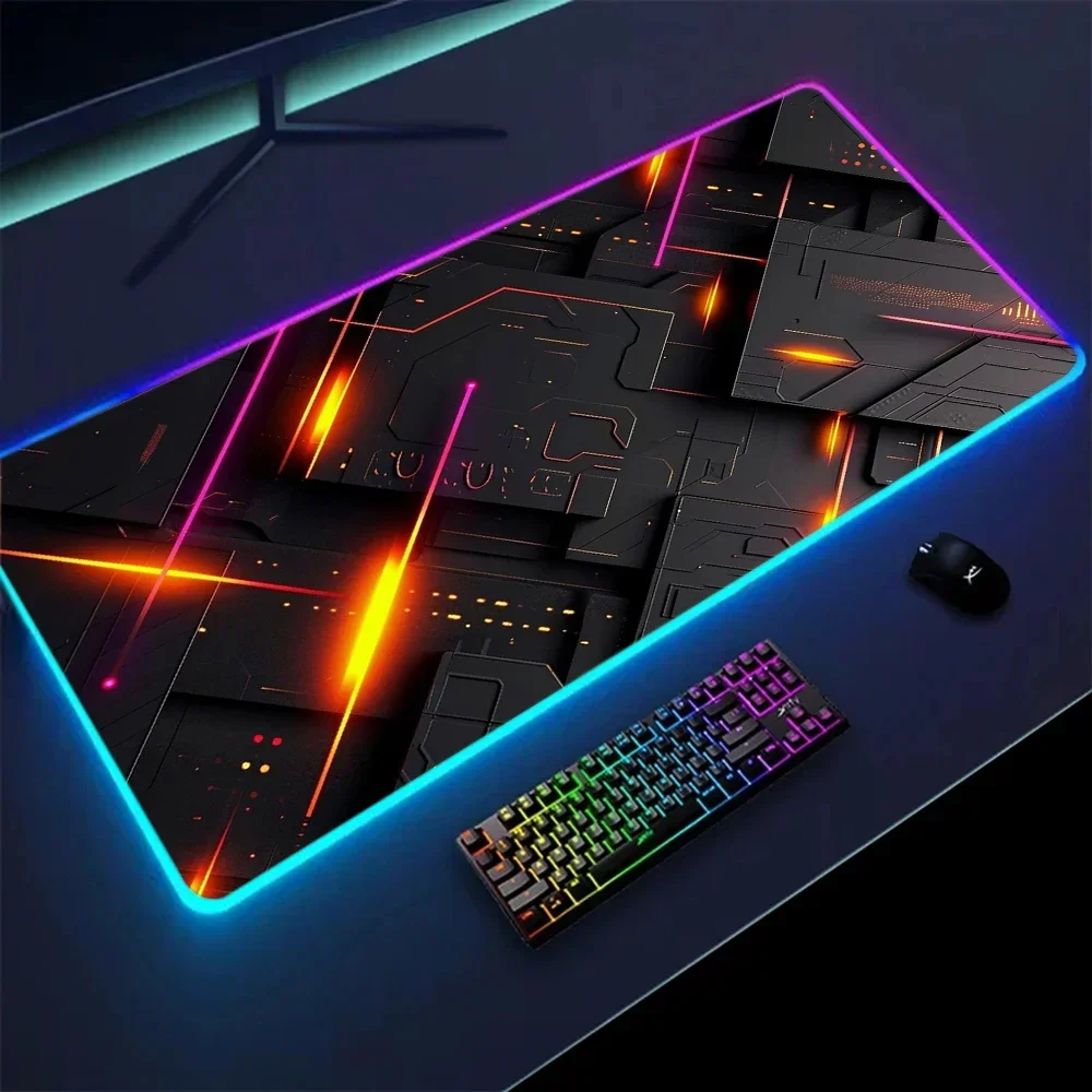 RGB XL Games Mouse mat, new 3D geometric desktop, HD players, mouse carpets with large LED light, computer carpet with backlight
RGB XL Games Mouse mat, new 3D geometric desktop, HD players, mouse carpets with large LED light, computer carpet with backlight