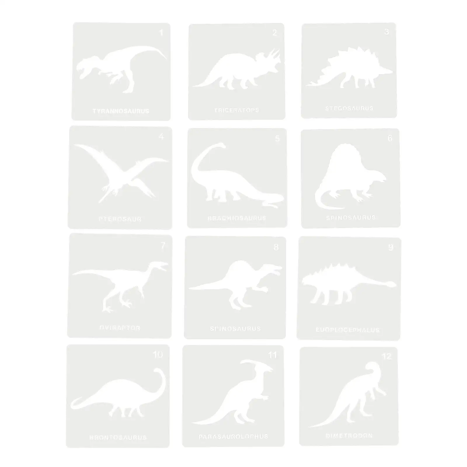 Dinosaur Drawing Reusable 12 Styles Wall Stencils Painting Scrapbook Decoration DIY Painting Stencils Tools
Dinosaur Drawing Reusable 12 Styles Wall Stencils Painting Scrapbook Decoration DIY Painting Stencils Tools