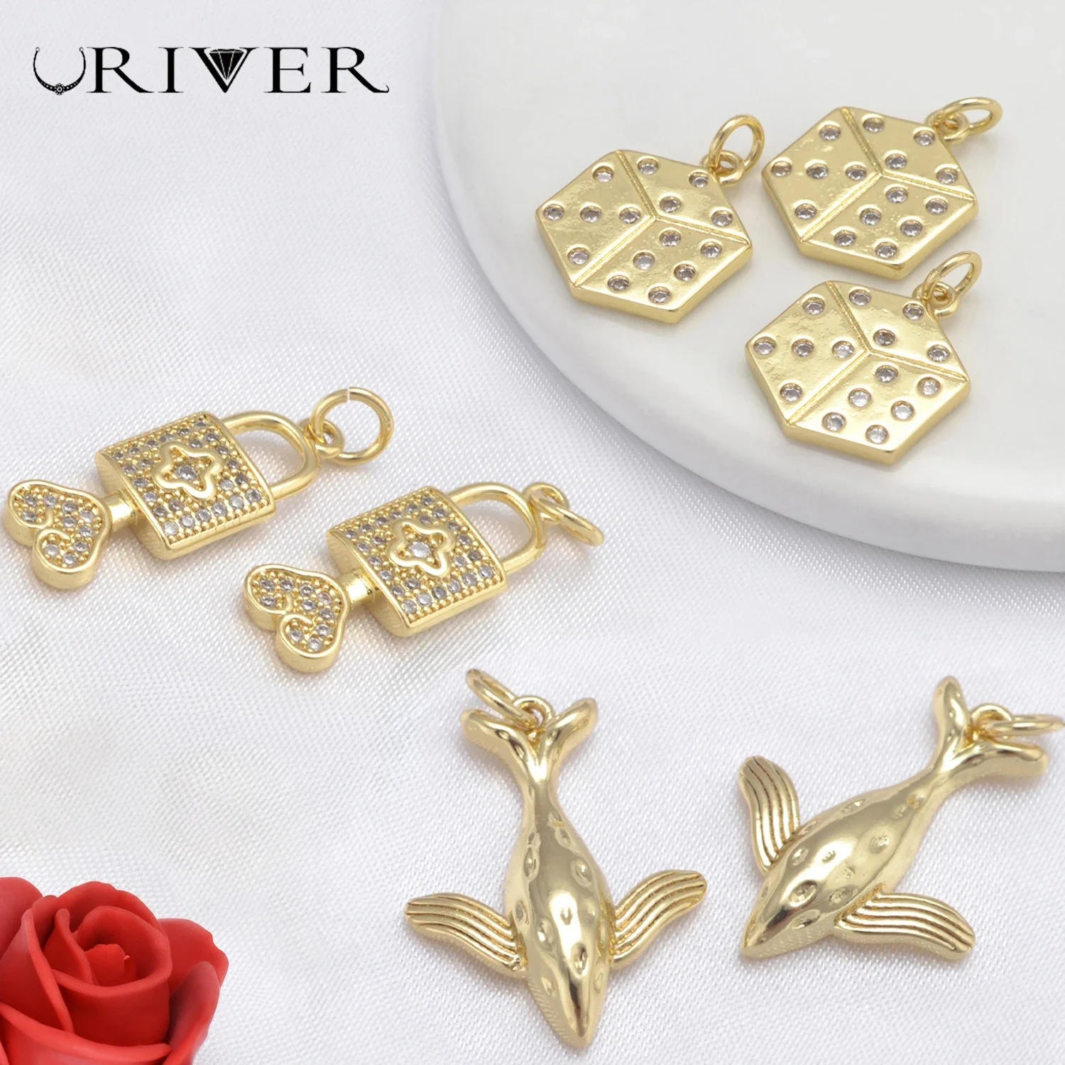 LJRIVER 6 Pieces Charms for Earring Making Supplies Horse Whale Key Heart Shape DIY Pendant Handmade Necklace Jewelry Materials
LJRIVER 6 Pieces Charms for Earring Making Supplies Horse Whale Key Heart Shape DIY Pendant Handmade Necklace Jewelry Materials