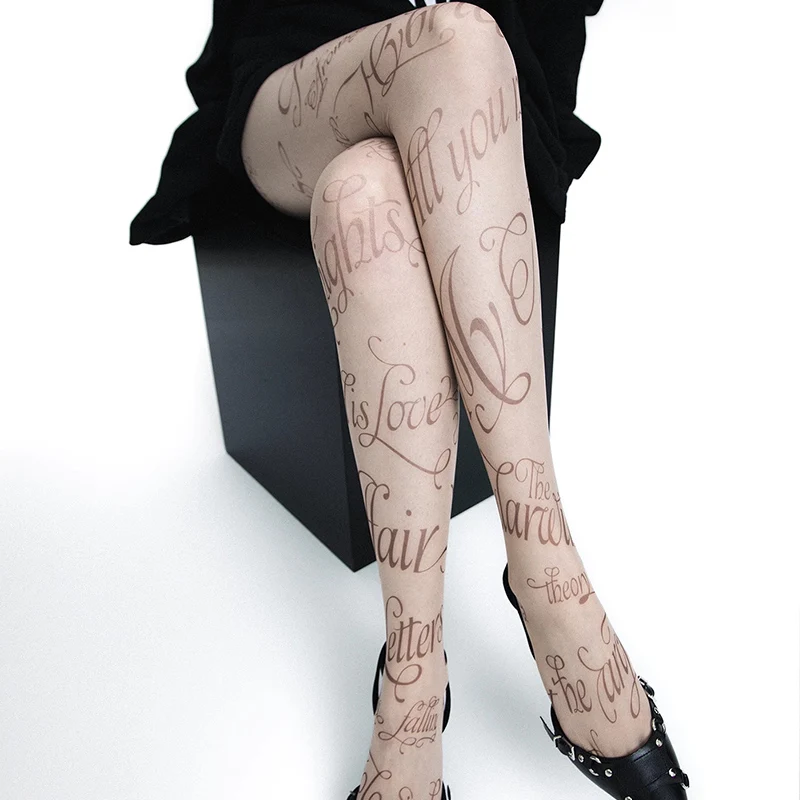 Women's Alphabet Printed Sexy Stockings Dark Punk Butterfly Skin Tone Tattoo Jumpsuit Pantyhose Cosplay Party Fishnets Tights
Women's Alphabet Printed Sexy Stockings Dark Punk Butterfly Skin Tone Tattoo Jumpsuit Pantyhose Cosplay Party Fishnets Tights