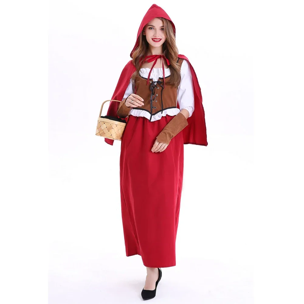 Adult Women Halloween Cosplay Fantasia Dress Ladies Little Red Riding Hood Costume
Adult Women Halloween Cosplay Fantasia Dress Ladies Little Red Riding Hood Costume