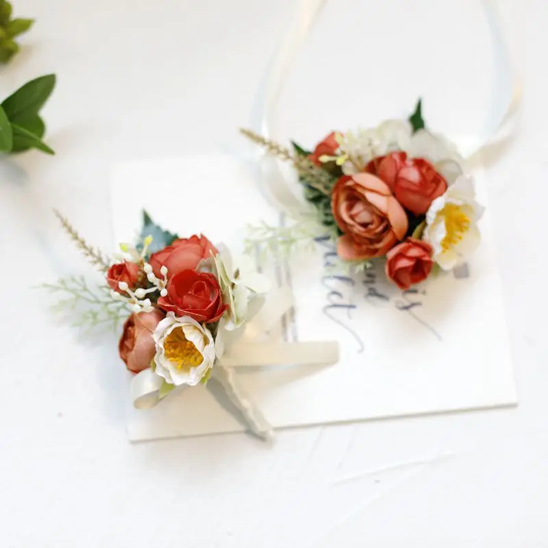 New Artifical Boutonniere Wrist Corsage Flowers Bridesmaid Bracelet Groomsmen WitnessMarriage Bride Accessories
New Artifical Boutonniere Wrist Corsage Flowers Bridesmaid Bracelet Groomsmen WitnessMarriage Bride Accessories