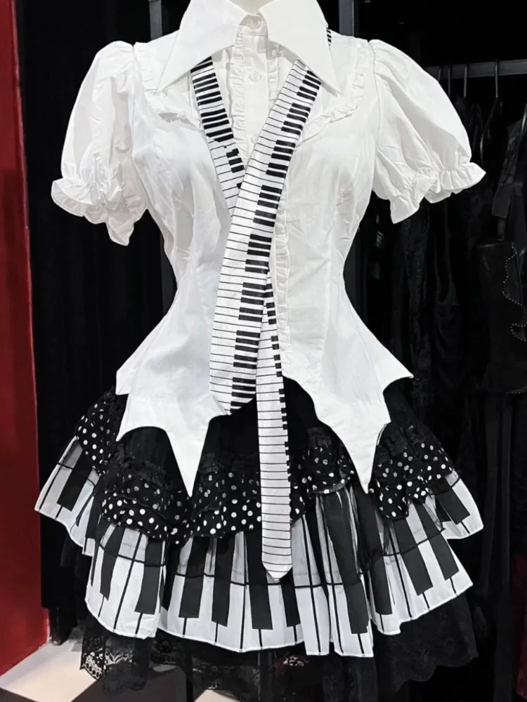 2025 Autumn/Winter New Lolita Japanese Hot Girl Piano Keyboard Printed Multi Layer Lace Puff Cake Half Skirt
2025 Autumn/Winter New Lolita Japanese Hot Girl Piano Keyboard Printed Multi Layer Lace Puff Cake Half Skirt