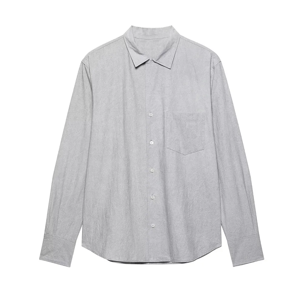 TRAF & Women 2025 Spring New Fashion Tongle Style Grey Casual Shirt Chic Lapel Joker Button Long Sleeve Top Blouses Mujer
TRAF & Women 2025 Spring New Fashion Tongle Style Grey Casual Shirt Chic Lapel Joker Button Long Sleeve Top Blouses Mujer
