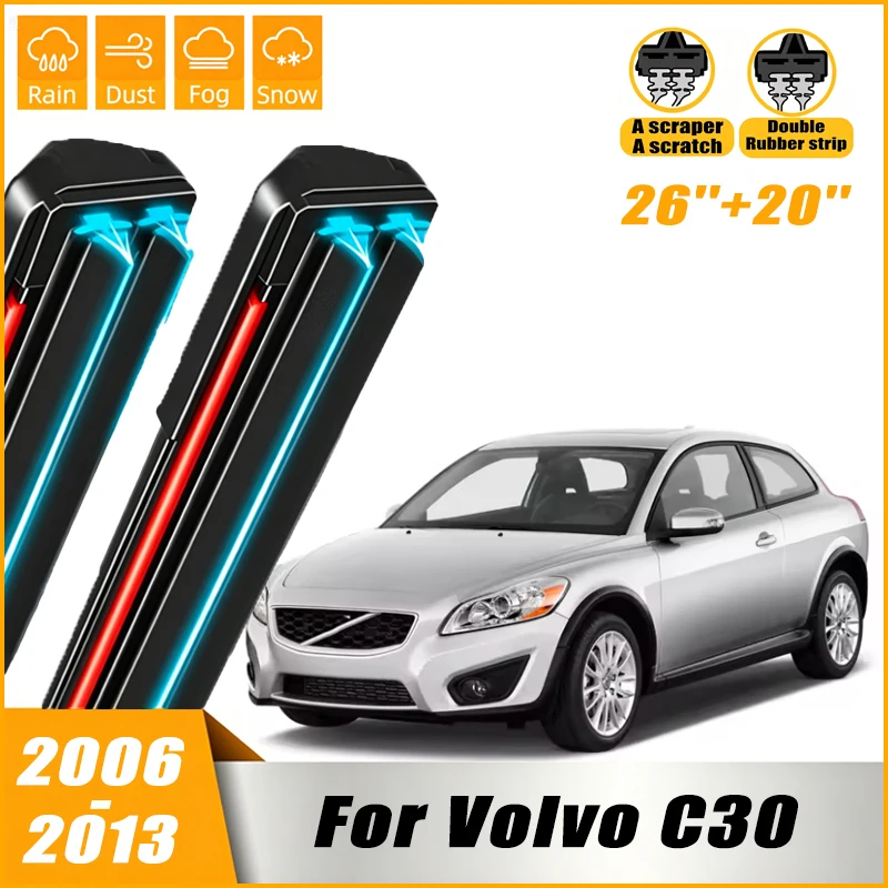 For Volvo C30 2006 - 2013 2007 2008 2009 Car Wiper U-type Soft Rubber Boneless Wiper HD Quiet Durable Automotive Wiper 26"+20"
For Volvo C30 2006 - 2013 2007 2008 2009 Car Wiper U-type Soft Rubber Boneless Wiper HD Quiet Durable Automotive Wiper 26"+20"