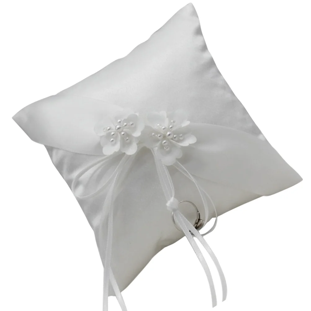 Elegant Pillow for Wedding Party Supplies Decorated Pearls Ribbons Bridal Bearer Cushion Elegant for Special
Elegant Pillow for Wedding Party Supplies Decorated Pearls Ribbons Bridal Bearer Cushion Elegant for Special