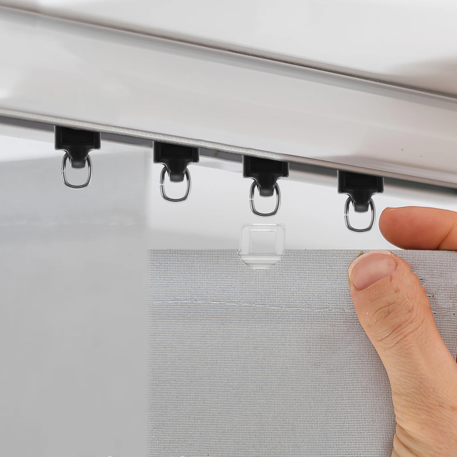 50Pcs Silent Curtain Track Plastic Double Wheel Gliders for Ceiling Rail Sliding Window Shower Curtains Replacement Rollers
50Pcs Silent Curtain Track Plastic Double Wheel Gliders for Ceiling Rail Sliding Window Shower Curtains Replacement Rollers