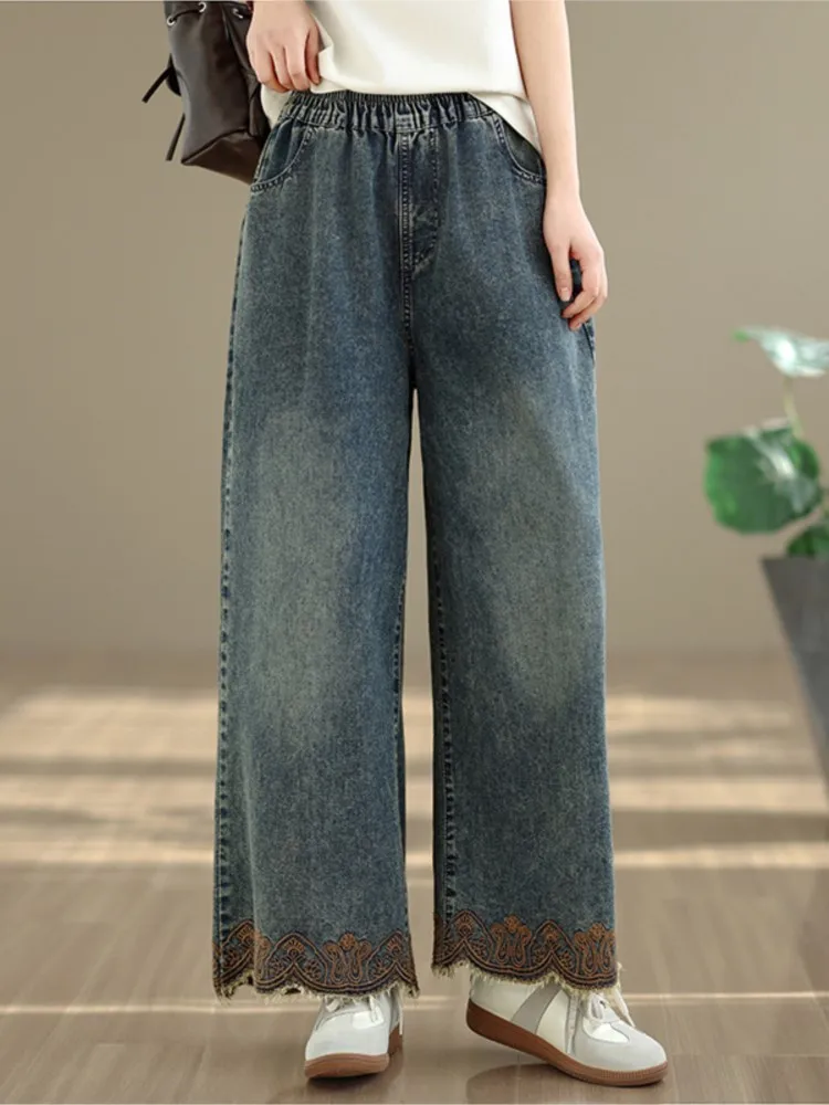 Oversized Spring Summer Embroidery Jeans Pants Women Wide Leg Loose Denim Fashion High Waist Ladies Trousers Casual Woman Pants
Oversized Spring Summer Embroidery Jeans Pants Women Wide Leg Loose Denim Fashion High Waist Ladies Trousers Casual Woman Pants