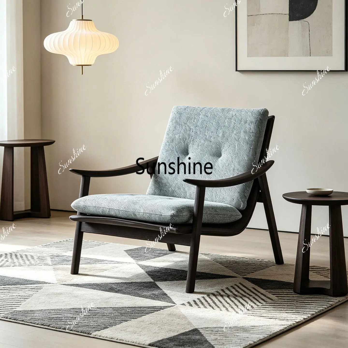 Vintage-style single sofa chair, Italian minimalist high-end solid wood lounge chair
Vintage-style single sofa chair, Italian minimalist high-end solid wood lounge chair