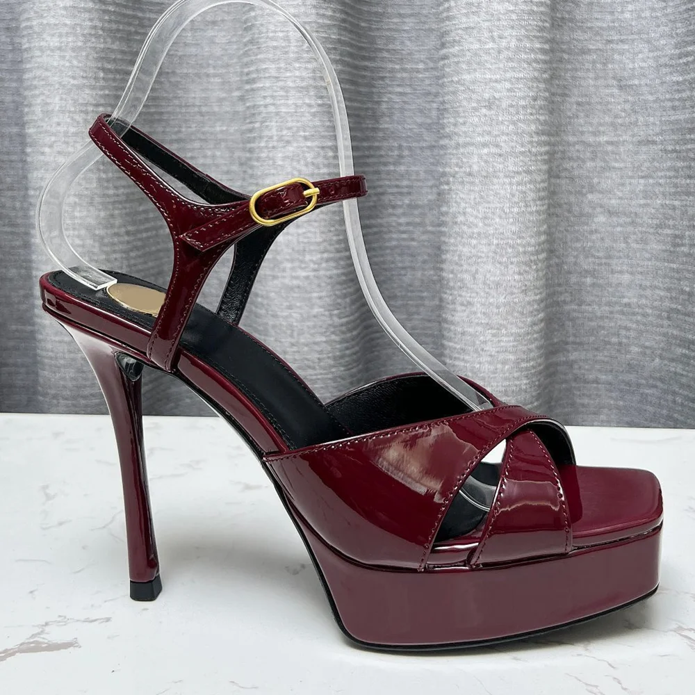 Platfrom Cross Tied High Heels Sandals Sexy Square Toe Leather Satin Accetp Customized New Arrivals Fashion Women Modern Shoes
Platfrom Cross Tied High Heels Sandals Sexy Square Toe Leather Satin Accetp Customized New Arrivals Fashion Women Modern Shoes