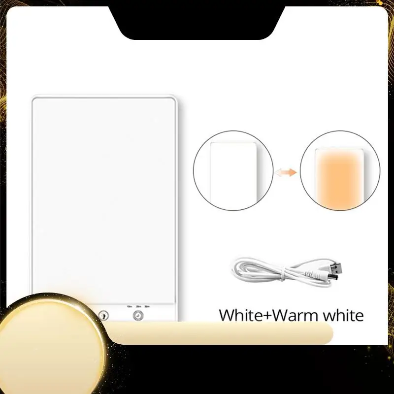 1 комплект светотерапевтической лампы SAD Light LED Happy Mood Light Сенсорный ночник с регулируемой яркостью без ультрафиолета для дома/путешествий 
1 комплект светотерапевтической лампы SAD Light LED Happy Mood Light Сенсорный ночник с регулируемой яркостью без ультрафиолета для дома/путешествий