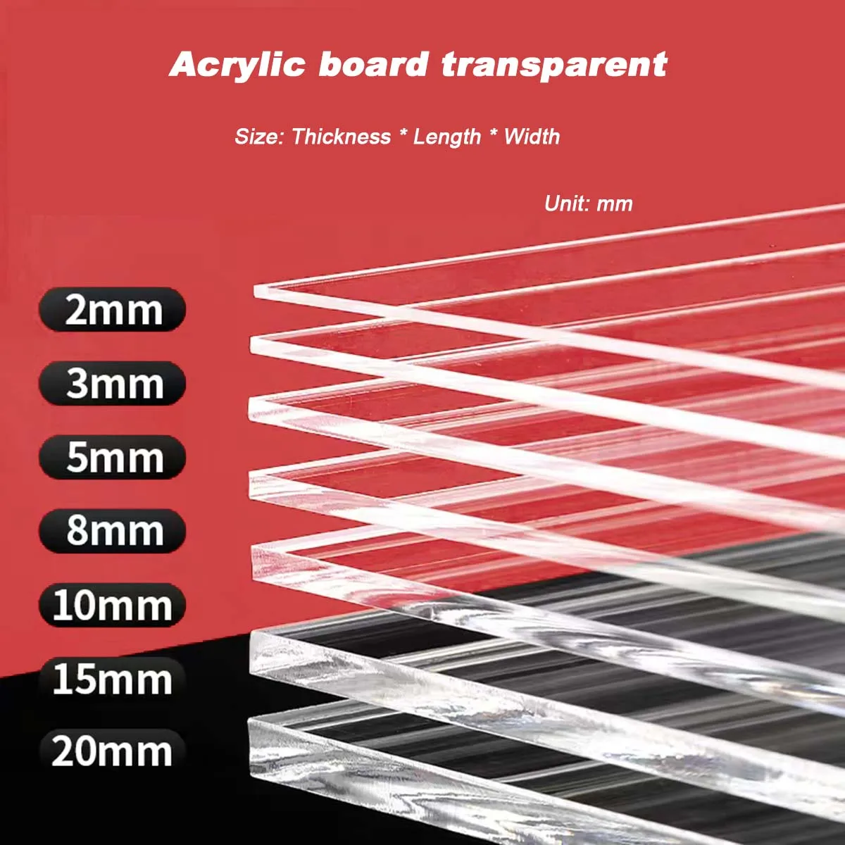 High Transparency Acrylic Board DIY Handmade Material Plastic Display Box Advertising Board Organic Glass Board
High Transparency Acrylic Board DIY Handmade Material Plastic Display Box Advertising Board Organic Glass Board