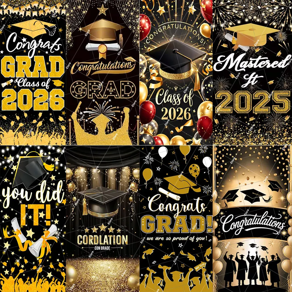 Graduation backdrop Bachelor's Cap Congrats Grad Class Party Decoration Front Door Porch Sign Banner
Graduation backdrop Bachelor's Cap Congrats Grad Class Party Decoration Front Door Porch Sign Banner
