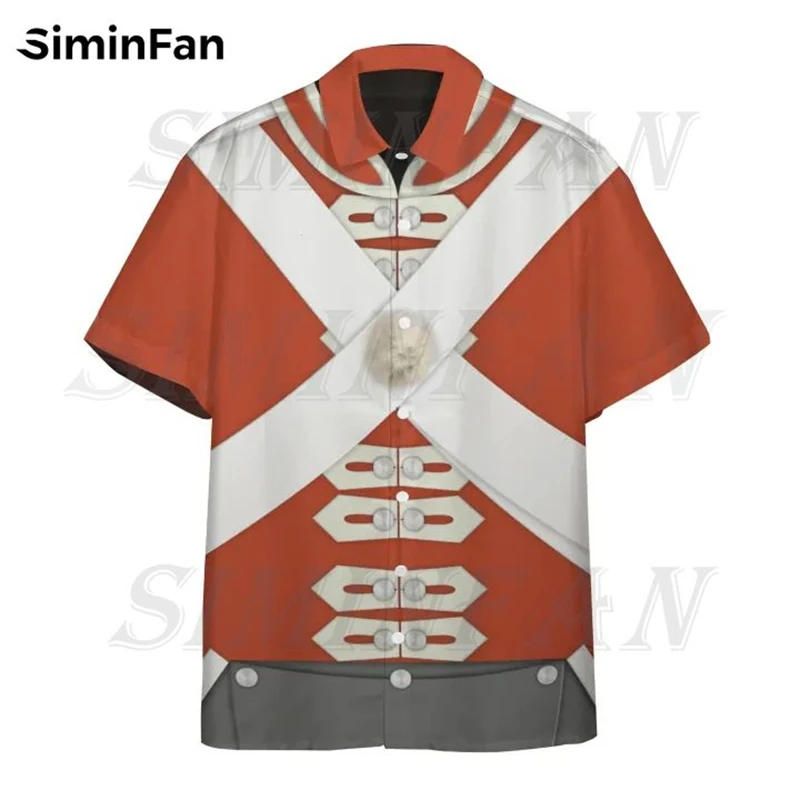 British Army Redcoats Uniform 3D Print Mens Hawaiian Aloha Shirts Luxury Camisa Holiday Party Short Sleeve Summer Beach Tshirt
British Army Redcoats Uniform 3D Print Mens Hawaiian Aloha Shirts Luxury Camisa Holiday Party Short Sleeve Summer Beach Tshirt