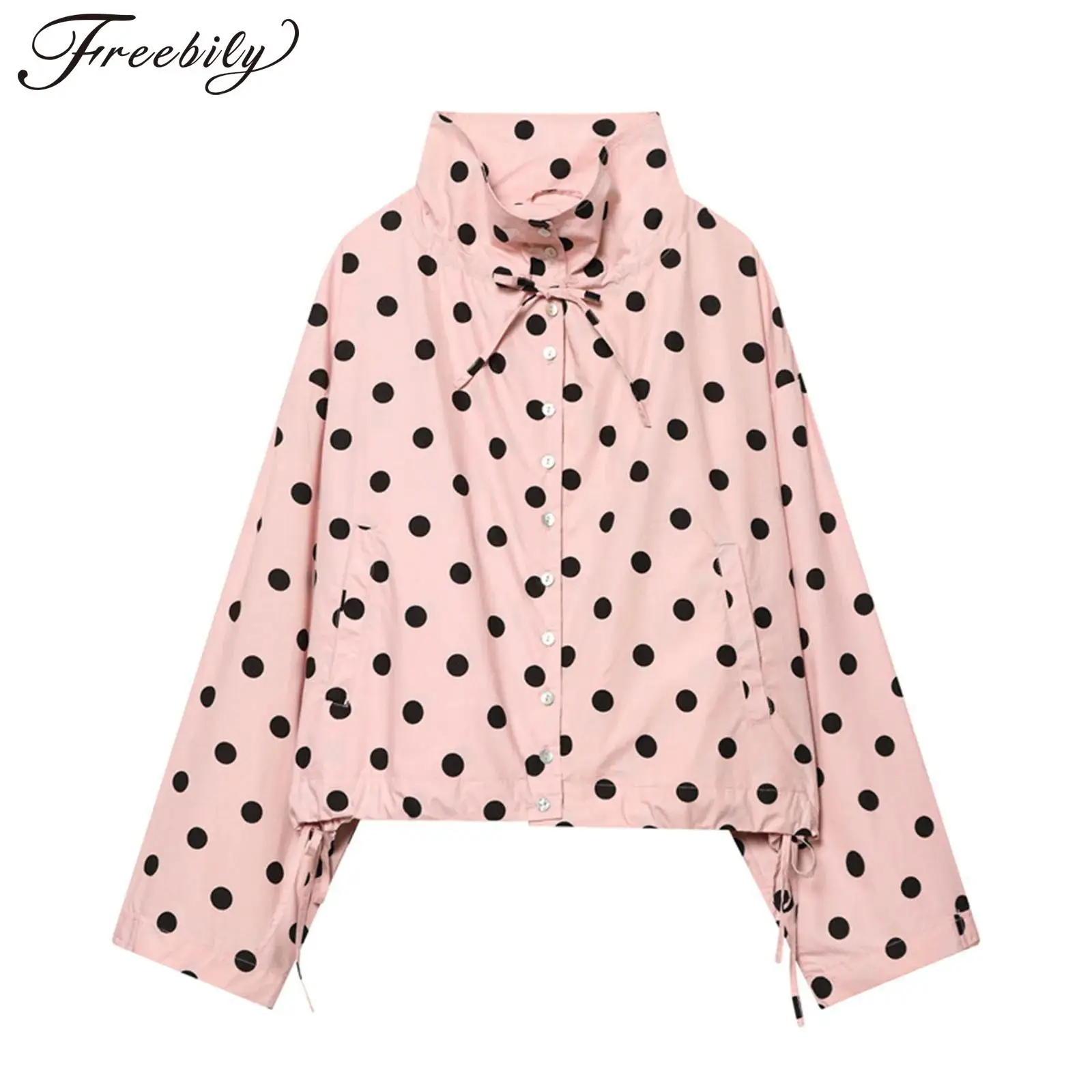 Woman Vintage Pink Polka Dot Jacket Spring Casual Fashion Retro Single Breasted Coats Women's Clohtes Streetwear Jackets Coats
Woman Vintage Pink Polka Dot Jacket Spring Casual Fashion Retro Single Breasted Coats Women's Clohtes Streetwear Jackets Coats