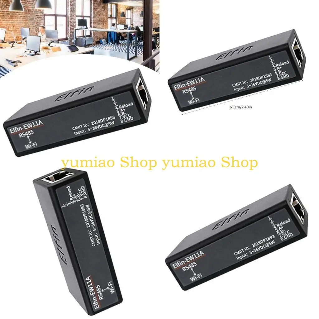 587B RS485 to WiFi Serial Server Builtin Antenna Wireless Communication Module RJ45