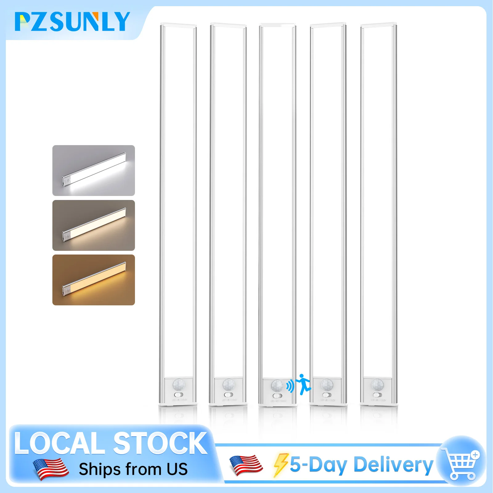 PZSUNLY Motion Sensor LED Light Type-C Rechargeable Wireless Night Light Magnetic Cabinet Lamp for Kitchen Bedroom Wardrobe Hallway Stairs
PZSUNLY Motion Sensor LED Light Type-C Rechargeable Wireless Night Light Magnetic Cabinet Lamp for Kitchen Bedroom Wardrobe Hallway Stairs