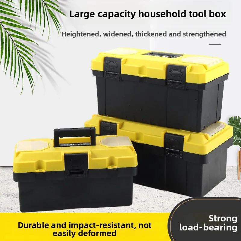 Multifunction Portable Plastic Toolbox Large Storage Box Electrician Maintenance Hardware Portable Plastic Toolbox Tool Chest