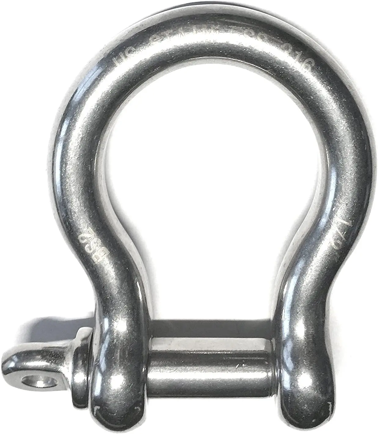 316 Stainless Steel Forged Bow Shackle 1/2" (12mm) for Anchor Chain and Rodes
316 Stainless Steel Forged Bow Shackle 1/2" (12mm) for Anchor Chain and Rodes