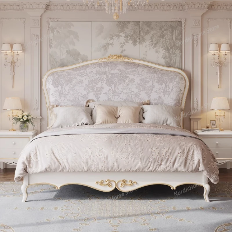 French Palace Style Bed European Bedroom Fabric Princess Storage Double Bed King American Luxury Cama De Casal Home Furniture
French Palace Style Bed European Bedroom Fabric Princess Storage Double Bed King American Luxury Cama De Casal Home Furniture