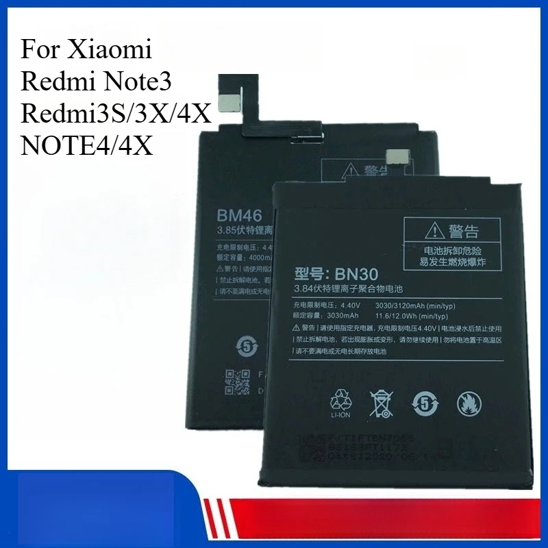 High-Quality BATTERY for Xiaomi Redmi Note3 Redmi3S/3X/4X NOTE4/4X BM46 BM47 BN41
High-Quality BATTERY for Xiaomi Redmi Note3 Redmi3S/3X/4X NOTE4/4X BM46 BM47 BN41