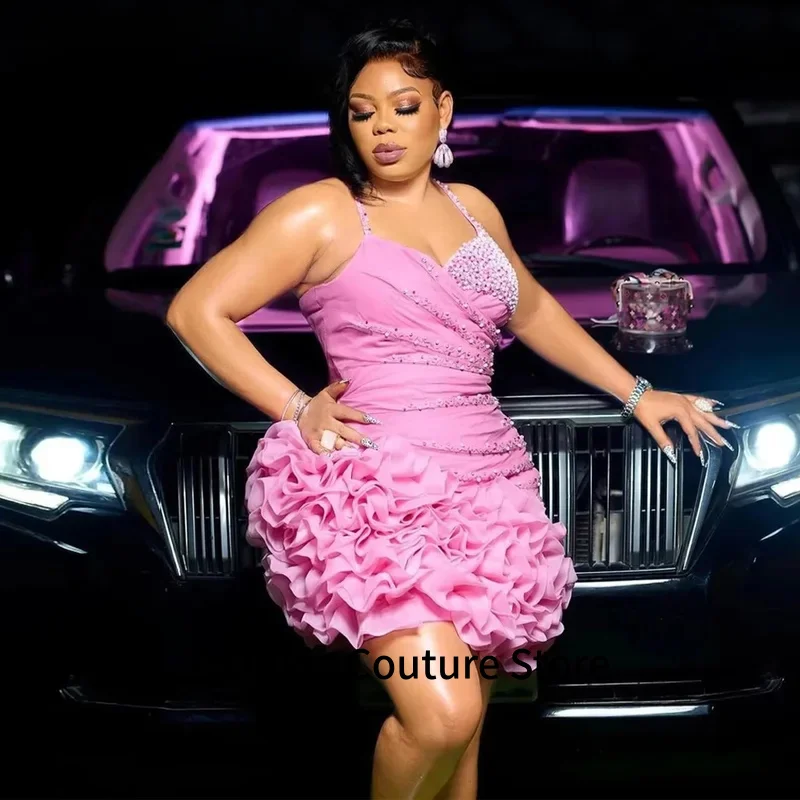 Modern Halter Sleeveless Cocktail Dress for Woman with Rhinestones Ruched Short Party Dresses De Gala Customized
Modern Halter Sleeveless Cocktail Dress for Woman with Rhinestones Ruched Short Party Dresses De Gala Customized