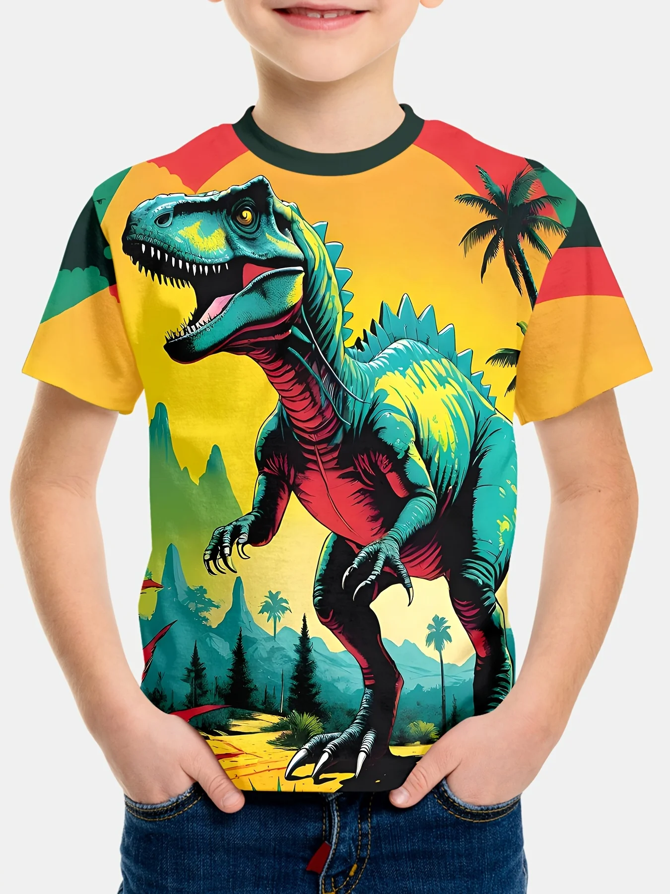 Kids Clothes Dinosaur Graphic T Shirts Short Sleeve Children's Clothing Round Neck Tops Tee Fashion Summer Casual Child T-Shirt
Kids Clothes Dinosaur Graphic T Shirts Short Sleeve Children's Clothing Round Neck Tops Tee Fashion Summer Casual Child T-Shirt